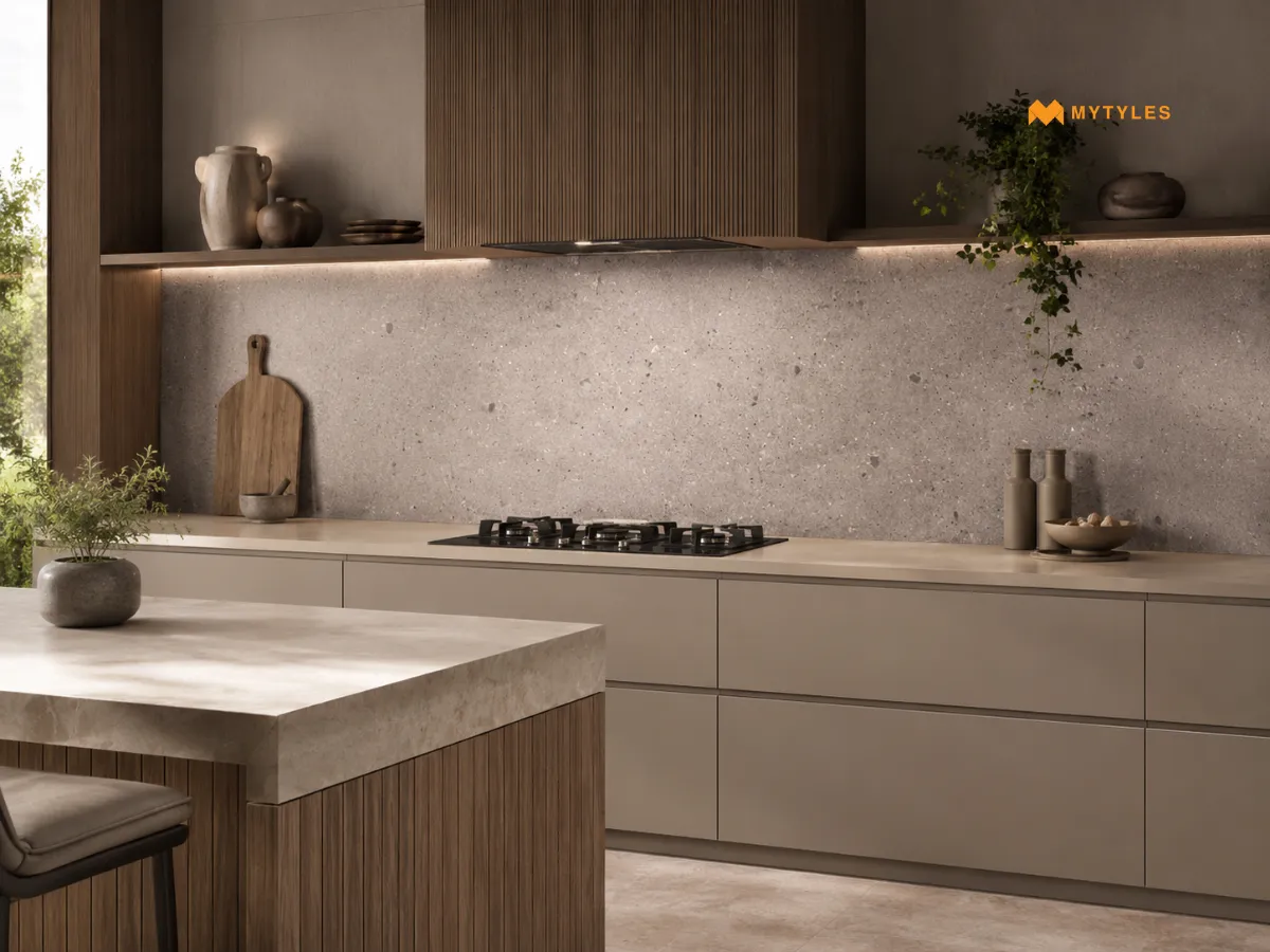 Monochrome Terrazzo for Kitchen Backsplashes 